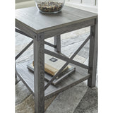 Signature Design by Ashley Freedan Rustic Farmhouse End Table, Gray Signature Design by Ashley