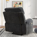 HAOMARKETS Electric Recliner Chair, Soft Fabric Power Recliners with Metal Cup Holders, Single Overstuffed Heavy Duty Reclining Sofa Chairs for Living Room Bedroom, Dark Grey HAOMARKETS