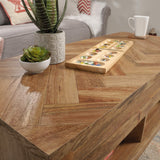 Sauder Cannery Bridge Lift Top Coffee Table, L: 43.15" x W: 19.45" x H: 19.02", Sindoori Mango finish Sauder