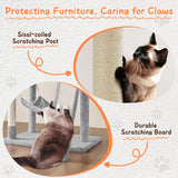 Yaheetech 63.5in Multi-Level Cat Tree Tower Condo with Scratching Posts, Platform & Hammock, Cat Activity Center Play Furniture for Kittens, Cats, and Pets Yaheetech