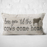 Mancheng-zi Farmhouse Throw Pillows, Cow Gifts 12x20 Pillow Cover,Farmhouse Throw Pillow Covers,Decorative Lumbar Throw Pillow Case Cushion Cover,Till The Cows Come Home Pillow Mancheng-zi