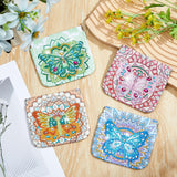 Hsei 4 Pcs Diamond Painting Coin Purse Pouch Leather DIY Rhinestone Paint Handmade Clutch Change Holder Change Purse Diamond Painting Bags for Adults Women Craft Makeup (Mandala, Butterfly) Hsei