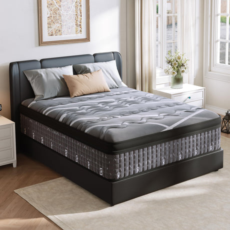 Niceclub 12 Inch Queen Mattress, Hybrid Memory Foam Innerspring Bed with Cooling Gel & Edge Support, Medium Firm Mattress in a Box for Side Sleeper, Back Pain Relief, CertiPUR-US Certified Niceclub