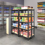 Topeakmart 5-Tier Utility Shelves, Metal Storage Shelves Garage Shelving Unit Adjustable Garage Storage Shelves Storage Racks Heavy Duty Shed Shelving- Black, 35.5 x 12 x 71 Inch Topeakmart