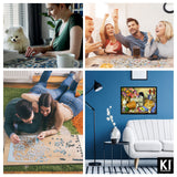 300 Piece Puzzle for Adults Linda Picken Little Bloomers Cat & Kittens 24 x 18 Cute Jigsaw by KI Puzzles KI Puzzles