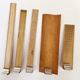 XUANRI 100 PCS Wooden Wick Clips, Wick Sustainer Tabs for Candle Making, Silver XUANRI