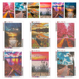 abcGoodefg Diamond Art Paintings Kit 6 Packs, DIY 5D Diamond Art Kits for Adults Landscape Set Round Full Drill Paint by Diamonds, 12x16 inch abcGoodefg