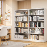 RpAosd 66" Tall Bookcase, 14" Deep 5-Tier Bookshelf with Adjustable Shelves, White Metal Bookshelves with Large Capacity, Heavy Duty Book Shelf for Storage, Library Bookcase Home Office, School RpAosd