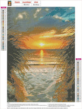 MXJSUA 5D Diamond Art Painting Kits for Adults, Beach Diamond Art Kits Sunset Diamond Art Painting Sea Kit for Adults Full Drill, DIY Crystal Picture Art for Home Wall Decor 12x16 inch MXJSUA