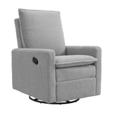 Oxford Baby Uptown Upholstered Swivel Glider and Recliner Nursery Chair,Boucle, Koala Gray Oxford Baby