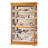 Howard Miller Beutler II Curio Cabinet, Lighted Storage Cabinets with Golden Finish, Adjustable Glass Shelves Vertical Home Decor for Collectibles, Decorative Items, Living Room & Office Howard Miller