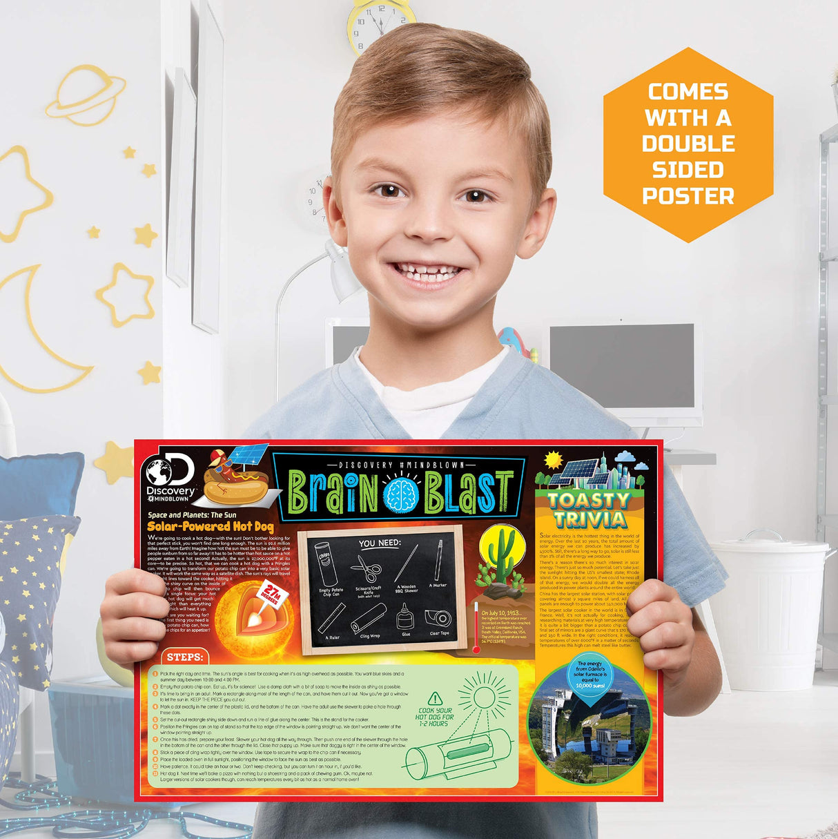 Discovery™ Colossal Fossil Dig Set, 15-Piece Archeology Excavation Kit, Uncover Real Shark Teeth & More, Every Fossil Set is Unique, STEM Toys for Boys and Girls Discovery Kids