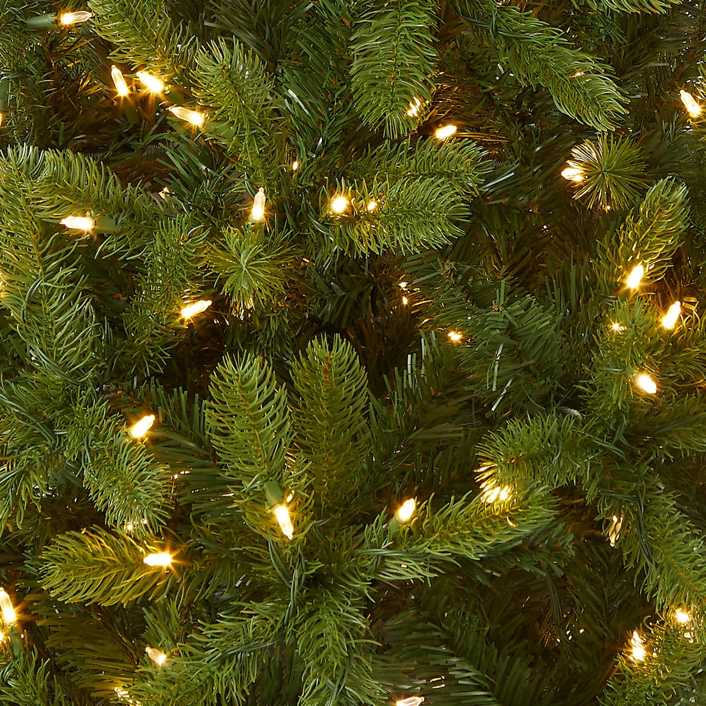 National Tree Company Pre-Lit 'Feel Real' Artificial Full Downswept Christmas Tree, Green, Douglas Fir, Dual Color LED Lights, Includes PowerConnect and Stand, 4.5 feet