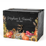 Personalized Recipe Box with Dividers & Cards - Wooden Kitchen Set for 4x6 or 5x7 Recipe Cards - Farmhouse Recipe Holder - Thanksgiving Gift, Christmas Gifts Ideas, Bridal Shower Gifts for Bride to Be WoodPresentStudio