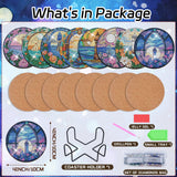 Sitsink Landscape Diamond Painting Coasters - 8 Pcs Lighthouse Diamond Art Kits for Adults, Gem Art Painting Coasters Kit with Holders Sitsink