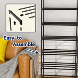 DYJIEKAI Large Shoe Rack Organizer, 4-Row 8-Tier Tall Shoe Storage Shelf for Closet, Entryway, Garage, Metal Free Standing Shoe Holder for 56-64 Pairs Shoes, Sturdy Stackable Shoe Stand for Bedroom DYJIEKAI