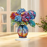 JJFox DIY Vase Tabletop Diamond Art Painting Kit，Special Shaped Rhinestone Desk Placement Ornament，Home Stand Up Gem Painting Craft Kit，Double Sided JJFox