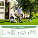 GENIMO Outdoor Rug 5' x 8' Waterproof for Patios Clearance, Reversible Plastic Straw Camping Carpet, Large Area Rugs Mats for RV, Picnic, Backyard, Deck, Balcony, Porch, Beach, Grey&White GENIMO