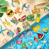 Tellegloww 24 Pcs Refrigerator Diamond Painting Magnets Sea Beach Diamond Art Magnets Kits Tropical Hawaiian Fridge Stickers for Adults Kids DIY Home Decor(Ball) Tellegloww
