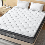 TEENO Twin Mattress, 14 Inch Gel Memory Foam Pocket Coils Springs Hybrid Mattresses, Medium Firm Twin Size Mattress in a Box, CertiPUR-US Certified, Cool & Support Comfort TEENO