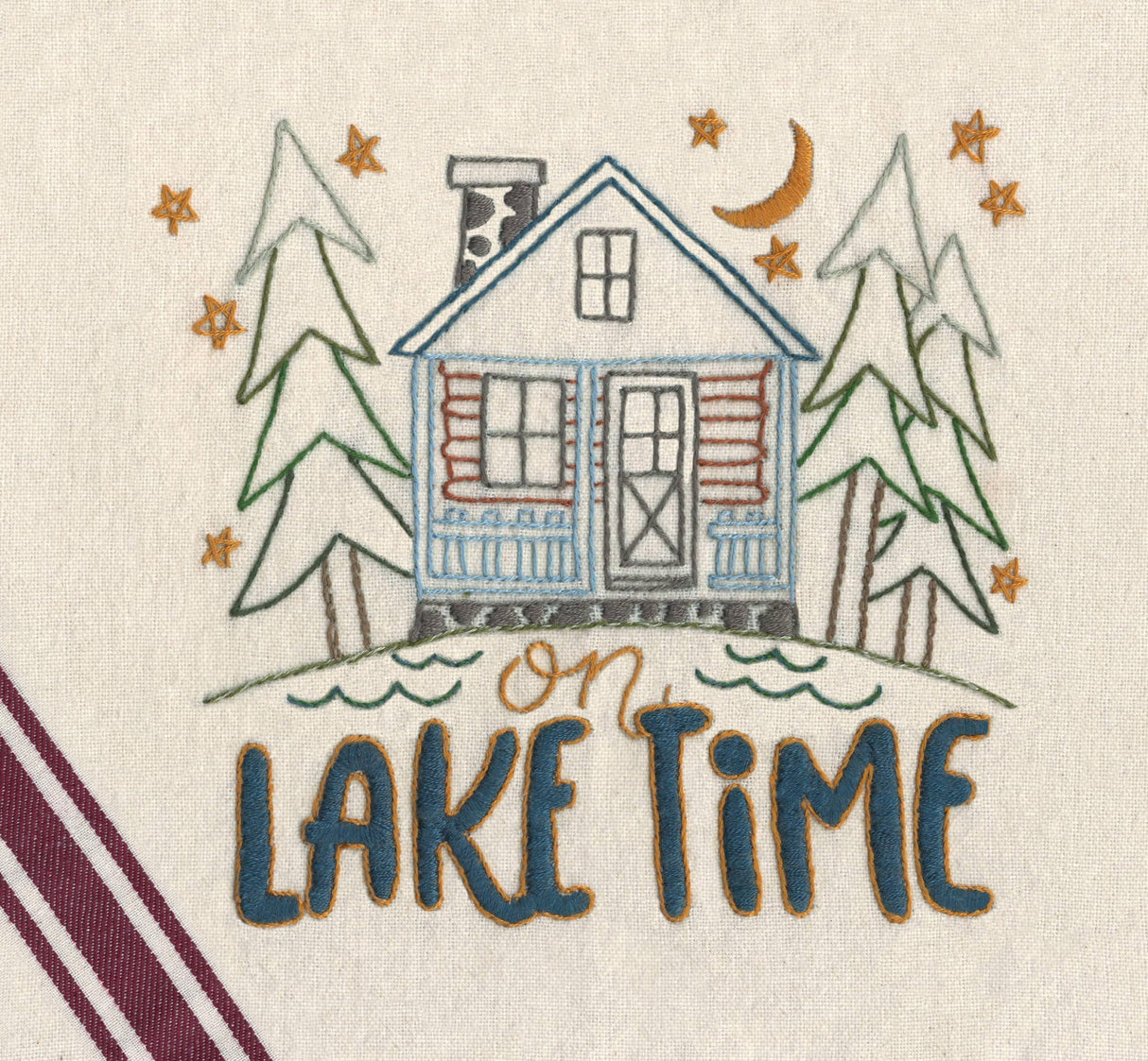 Stitcher's Revolution Lake Life Stitcher~'s Revolution Iron on transfers for Embroidery, White Aunt Martha's