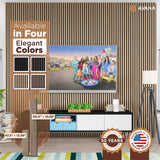 Avana Acoustic Wood Wall Panels – 94.4 X 12.6 White Oak Acoustic Panels Set Of 2 – Wall Panels For Interior Wall Decor For Homes, Offices, Studios – Sturdy And Durable Wood Panels For Wall Avana