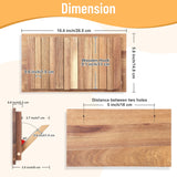 KYIAANY Coat Rack Wall for Farmhouse: Wood Rustic 6 Hooks Mount 10.4inch Retractable Wall Mounted for Small Spaces Entryway Hallway Bathroom for Hanging Jacket Towel Backpack Bag KYIAANY