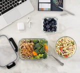 JoyJolt JoyFul 24pc(12 Airtight, Freezer Safe Food Storage Containers and 12 Lids), Pantry Kitchen Storage Containers, Glass Meal Prep Container for Lunch, Glass Storage Containers with Lids JoyJolt