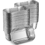 MontoPack Aluminum Mini Disposable Loaf Pans | Deep Half Size 6 x 3.5” Extra Thick Foil Bread Containers for Baking, Food Storage & Takeout | Eco-Friendly & Recyclable | Bulk 100-Pack of 1 Pound Trays MontoPack