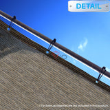 Patio Paradise 9' x 18' Straight Edge Sun Shade Sail, Brown Rectangle Outdoor Shade Cloth Pergola Cover UV Block Fabric - Custom 3 Year Warrenty Patio