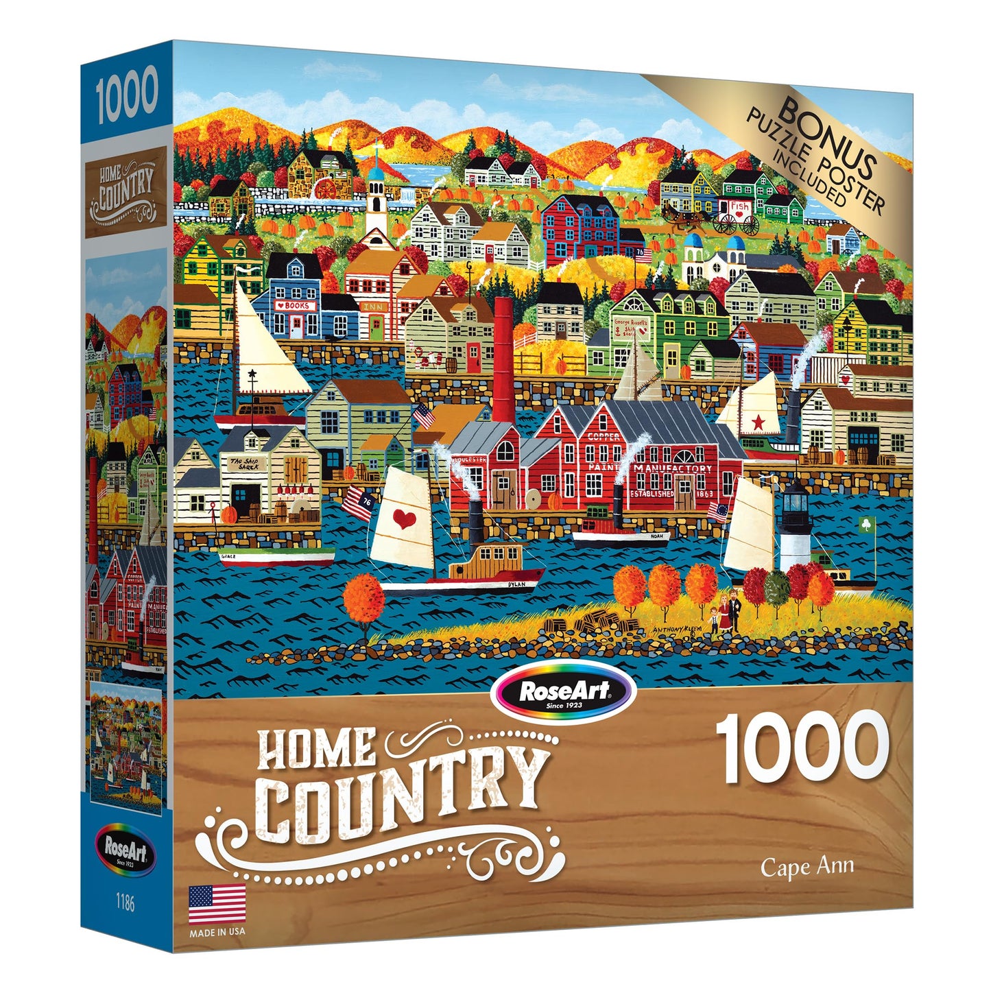 RoseArt - Home Country- Cape Ann - 1000 Piece Jigsaw Puzzle for Adults