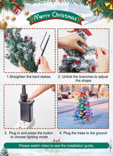 Pathway Christmas Tree, 4 Packs Each 2.5 Ft Snow Flocked Outdoor Xmas Tree Christmas Outdoor Decorations Yard Sidewalk Driveway Walkway Grave Cemetery Christmas Trees Brightown