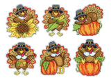 DesignWorks Ink Turkeys Counted Cross Stitch Ornament Kit - Set/6 DesignWorks Ink