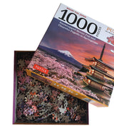Japan's Mount Fuji in Springtime- 1000 Piece Jigsaw Puzzle: Snowcapped Mount Fuji and Chureito Pagoda in Springtime (Finished Size 24 in X 18 in) Tuttle Publishing