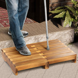 FANATU Wooden Platform Step Stool, 24.7" Step Platform for Adults & Elderly - Durable Mobility Stepping and Stair Assist Indoor & Outdoor, Heavy Duty/Non-Slip Step Stool for Handicap, Bedroom, Kitchen FANATU