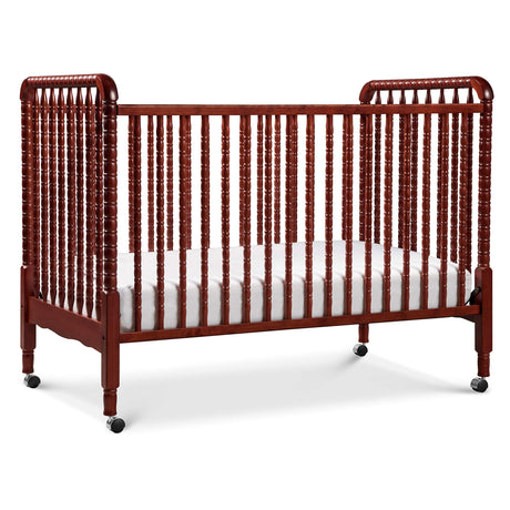 DaVinci Jenny Lind 3-in-1 Convertible Crib in Rich Cherry, Removable Wheels, Greenguard Gold Certified DaVinci