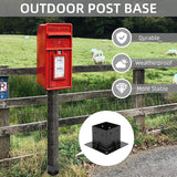 Rasugarlary 4x4 Post Base 6 PCS, Deck Post Anchor Base (Actual 3.6"x3.6") Black Powder Coated Post Bracket Wood Fence Pergola Brackets for Mailbox Railing Porch Rasugarlary