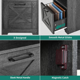 YITAHOME L Shaped Desk with Power Outlets, 60 Inch Computer Desk Corner Desk with File Drawer, Home Office Desk with Monitor Stand & Storage Shelves, L-Shaped Desk with File Cabinet, Grey YITAHOME