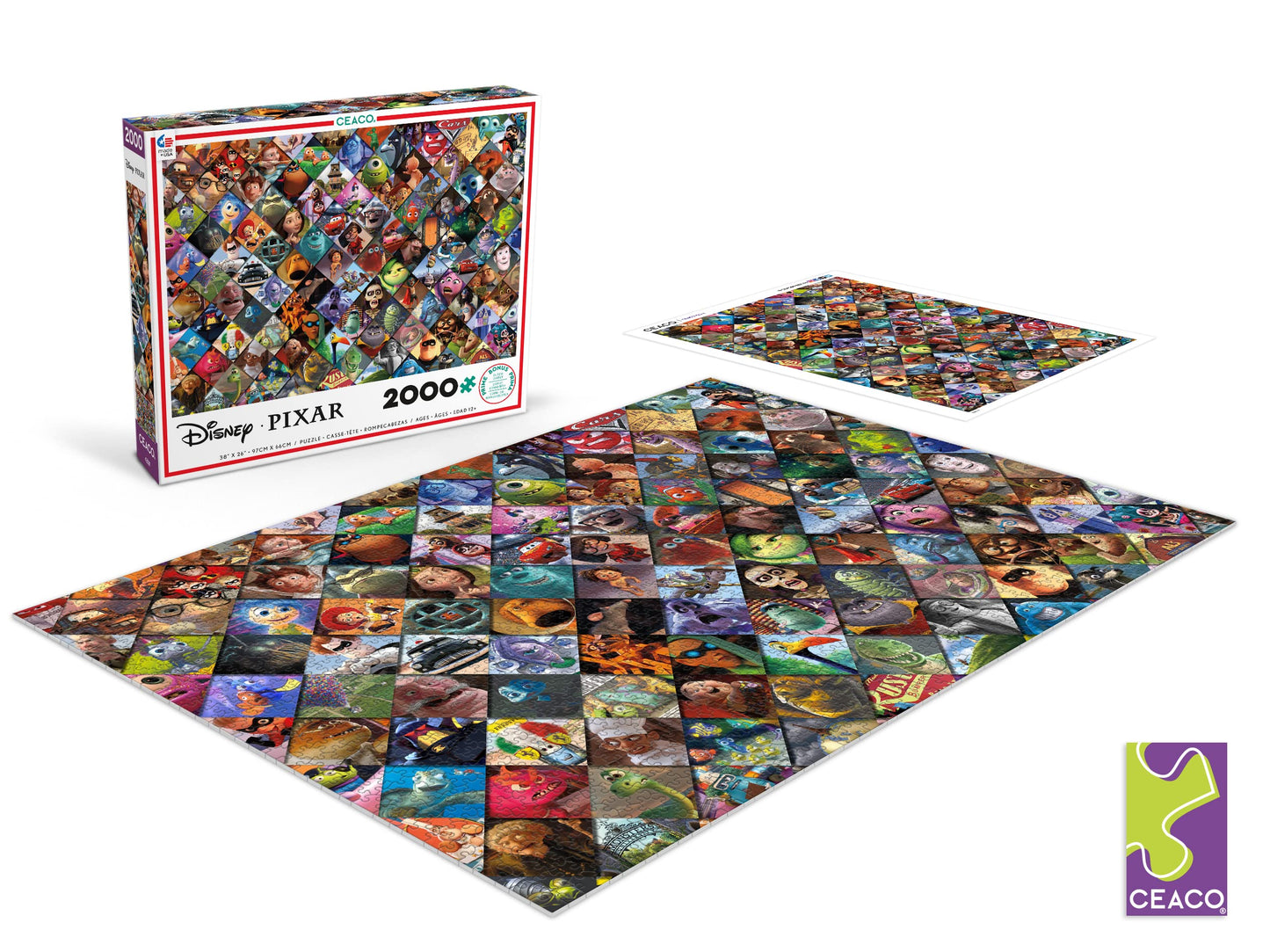 Ceaco - Disney/Pixar Clips - 2000 Piece Jigsaw Puzzle , 5"