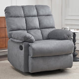 Ketaiyou Rocker Recliner Chair, Overstuffed Large Manual Rocking Recliner for Adults, Upholstered Comfy Soft Fabric Living Room Reclining Sofa Chair(Gray) Ketaiyou