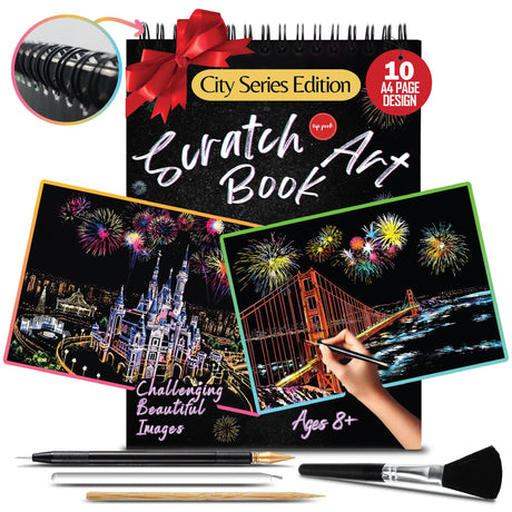 Scratch Art Book for Adults - Colorful City Series Scratch Art | Scratch Painting Foil Art for Adults | Scratch and Sketch City Series Books | Foil Engraving Scratch Art Adult (City Series) Tip perk
