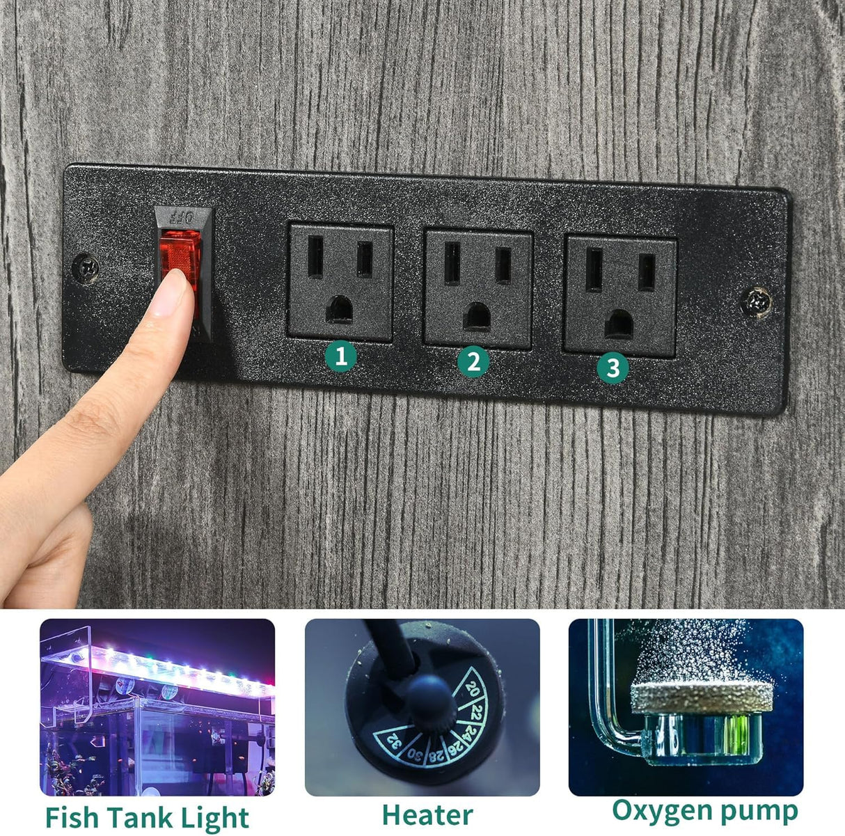 YITAHOME Heavy Duty 55-75 Gallon Aquarium Stand with Power Outlets, Cabinet for Fish Tank Accessories Storage - Metal Fish Tank Stand Suitable for Fish Tank, Turtle Tank, 880LBS Capacity, Grey YITAHOME