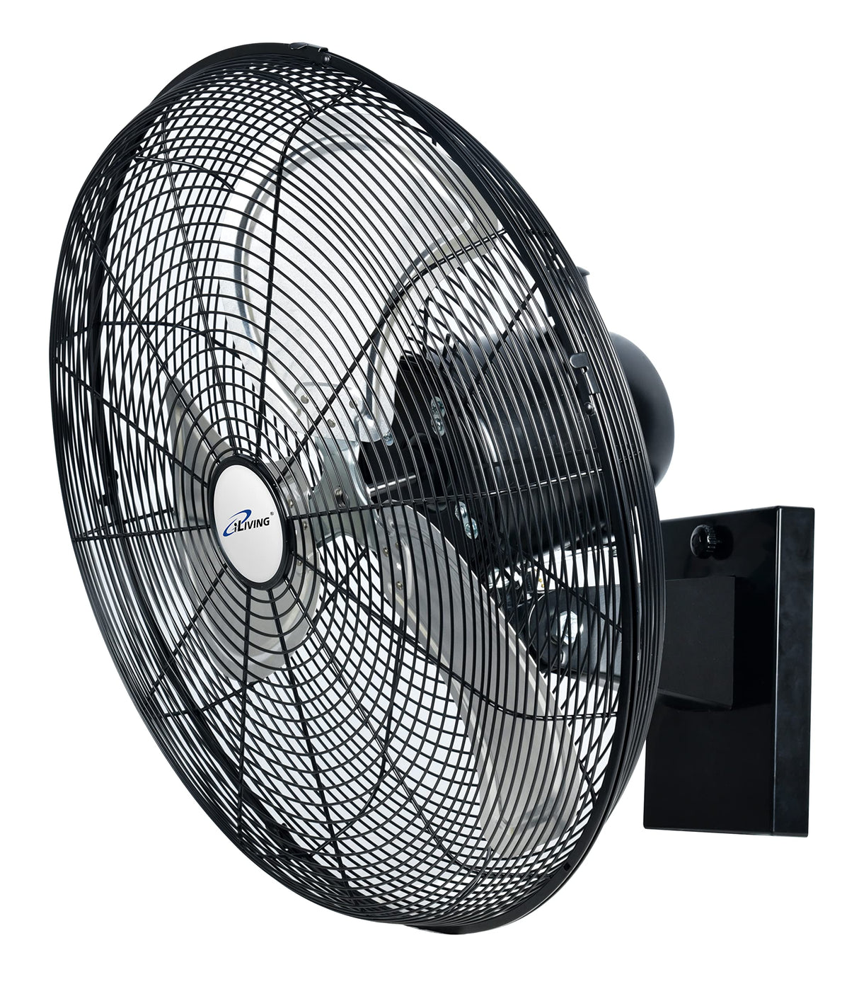 iLiving 18" Outdoor Oscillating High Velocity Wall Fan with 4150 CFM Heavy Duty Weatherproof Motor, Variable Speed Adjustment for Workshop, Garage, Patios, Commercial and industrial, 18 inch,Black iLiving
