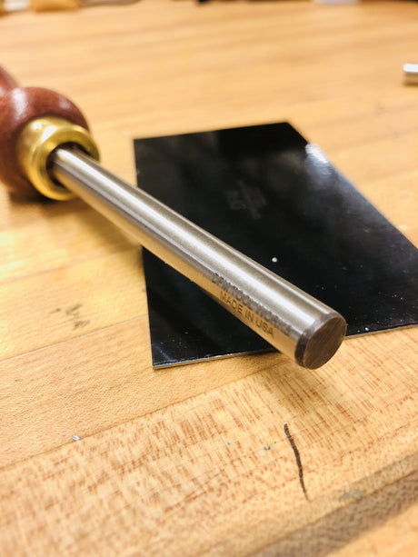 DFM Tool Works Cabinet Scraper Burnisher Tool - with Hard Maple Handle and Super Hard High Speed Steel Rod - Ideal for Card Scraper Burnishing and Woodworking Applications - Made in USA DFM Tool Works