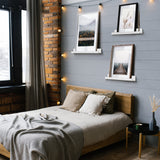 Americanflat 14 Inch Floating Shelves Set of 3 in White Composite Wood - Wall Mounted Storage Shelves for Bedroom, Living Room, Bathroom, Kitchen, Office and More Americanflat