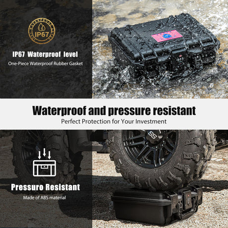 Kinghardcase TSA Combination Lockable Gun Case for Smith & Wesson, Water & Shock Proof Pistol Case Hard Shell Case for S&W M&P 9 M2.0, Smith & Wesson M&P 9 Shield EZ/Shield Plus, M&P 9 M2.0 5" Kinghardcase