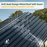 JAMFLY 12X15 FT Carport, Heavy Duty Carport Canopy with Galvanized Steel Roof and Frame, Metal Carport Upgraded Extra Large Garage for Pickup, Boat, Car and Tractors JAMFLY