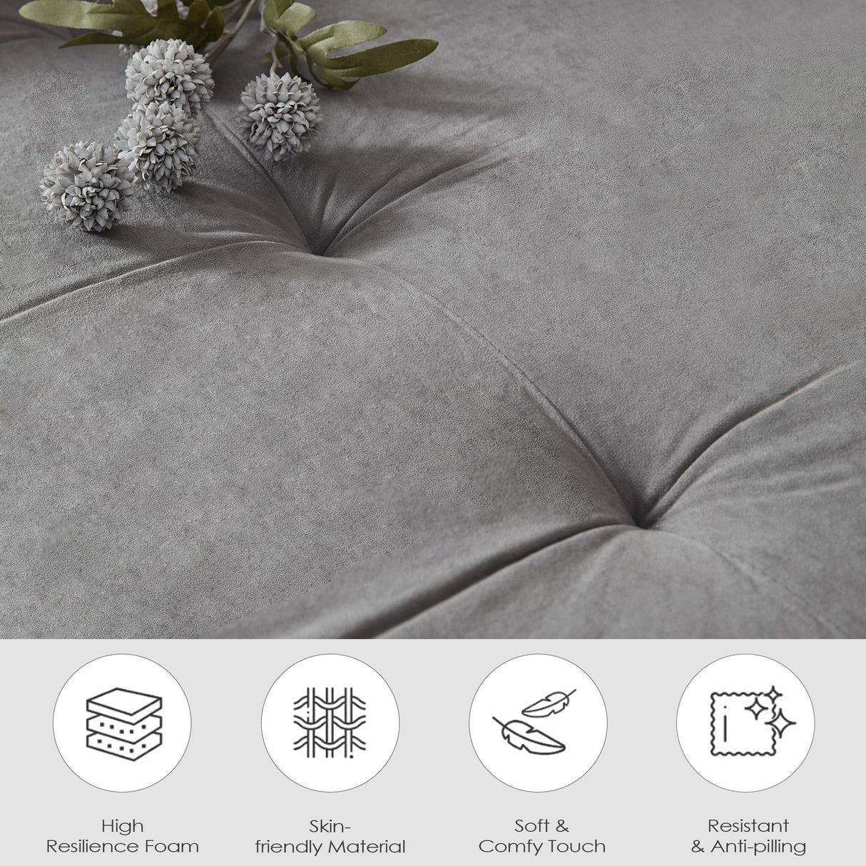 TYBOATLE Sofa Couches for Living Room, Mid-Century Modern Comfy Tufted Upholstered 87" W Loveseat w/ 2 USB Charger & Side Pocket, 2/3 Seater Cloud Couch Sofas for Apartment Bedroom Office (Dark Grey) TYBOATLE