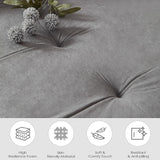 TYBOATLE Sofa Couches for Living Room, Mid-Century Modern Comfy Tufted Upholstered 87" W Loveseat w/ 2 USB Charger & Side Pocket, 2/3 Seater Cloud Couch Sofas for Apartment Bedroom Office (Dark Grey) TYBOATLE