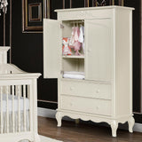Evolur Aurora Armoire, 40x20.25x68 Inch (Pack of 1), Ivory Lace Evolur